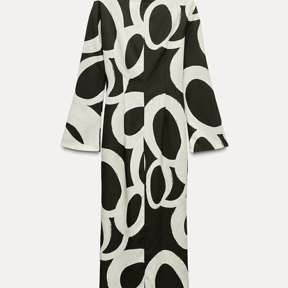 NWT ZARA PRINTED MIDI DRESS - Picture 3 of 9